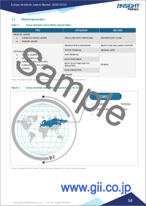 サンプル1：欧州の美容レーザー市場の2030年までの予測：タイプ、用途、エンドユーザー別の地域分析