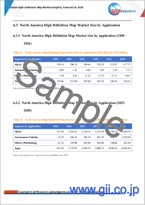 サンプル2：HDマップの世界市場：考察と予測 (～2030年)
