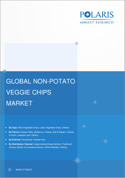 表紙：非ポテトベジチップス市場、シェア、規模、動向、産業分析レポート：原料別、フレーバー別、最終用途別、流通チャネル別、地域別、セグメント予測、2023年～2032年