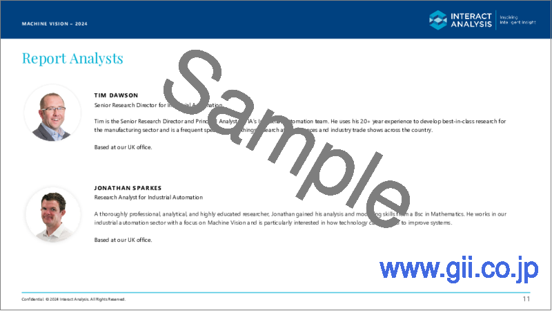 サンプル2：マシンビジョン (2024年)：マシンビジョン市場の産業別・用途別・国別の詳細分析