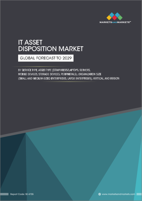 表紙：IT資産処分の世界市場：サービスタイプ別、資産タイプ別、組織規模別、業界別、地域別 - 予測（～2029年）