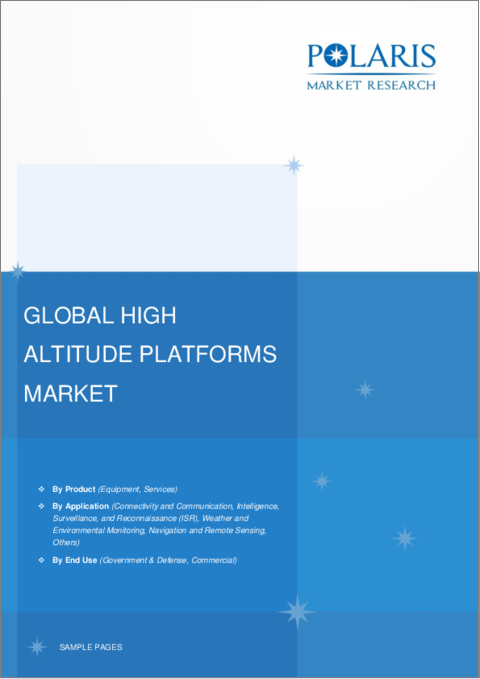 表紙：高高度プラットフォーム市場、シェア、規模、動向、産業分析レポート：製品別、最終用途別、用途別、地域別、セグメント別予測、2024年～2032年