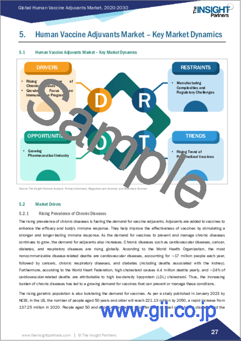 サンプル1：ヒト用ワクチンアジュバントの市場規模および予測、世界および地域別シェア、動向、成長機会分析レポート対象範囲：タイプ別、用途別、エンドユーザー別、地域別