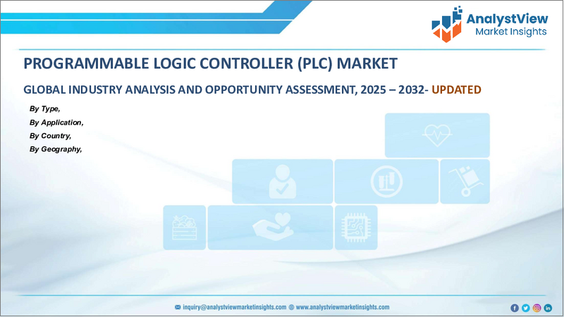 表紙：プログラマブルロジックコントローラ（PLC）市場：タイプ別、用途別、国別、地域別- 産業分析、市場規模、市場シェア、2023年～2030年予測