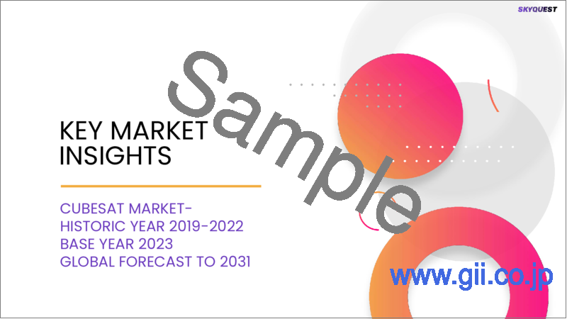 サンプル1：キューブサットの世界市場規模：シェア、成長分析、エンドユース別、サイズ別- 産業予測 2023-2030年