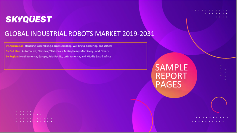 表紙：産業用ロボットの世界市場規模、シェア、成長分析、用途別、最終用途別- 産業予測2023-2030年