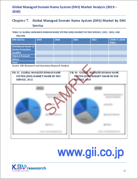 サンプル2：マネージドドメインネームシステム（DNS）の世界市場規模、シェア、動向分析レポート：DNSサーバー別、クラウド展開別、DNSサービス別、エンドユーザー別、地域別展望と予測、2023年～2030年
