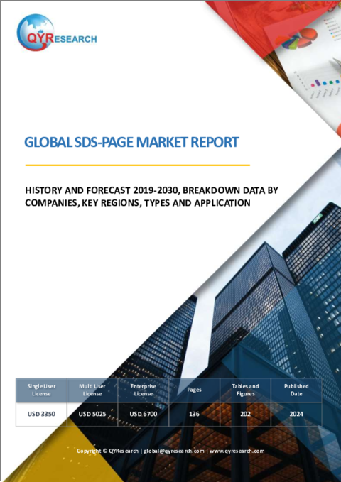 表紙：SDS-PAGEの世界市場：実績・予測 (2019年～2030年)
