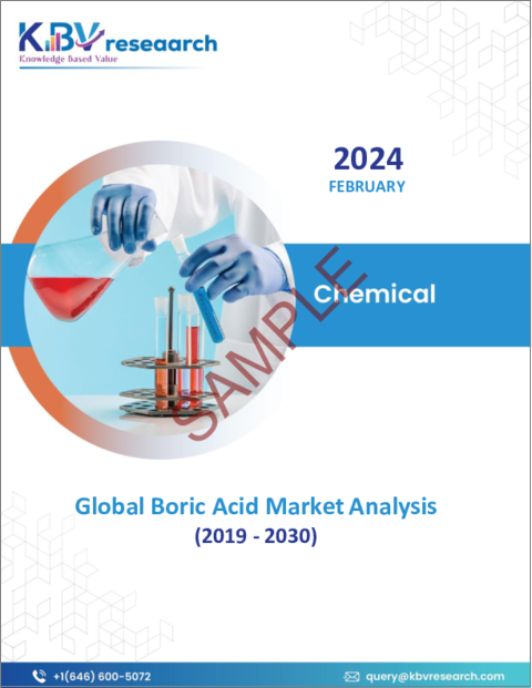 表紙：ホウ酸の世界市場規模、シェア、動向分析レポート：グレード別、最終用途別、地域別展望と予測、2023年～2030年