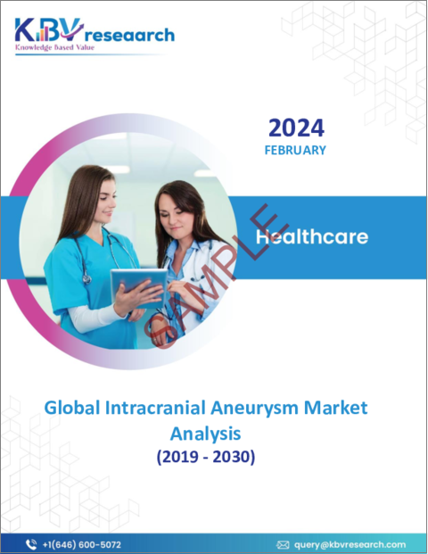 表紙：頭蓋内動脈瘤の世界市場規模、シェア、動向分析レポート：最終用途別、タイプ別、地域別、展望と予測、2023年～2030年