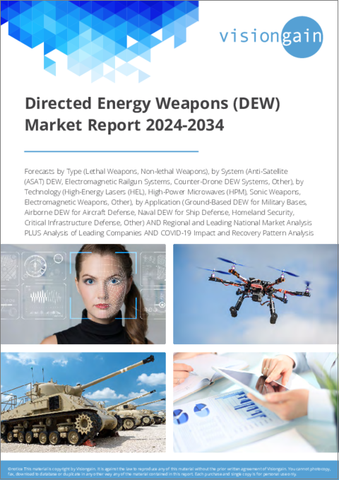 表紙：指向性エネルギー兵器 (DEW) 市場：2024-2034年