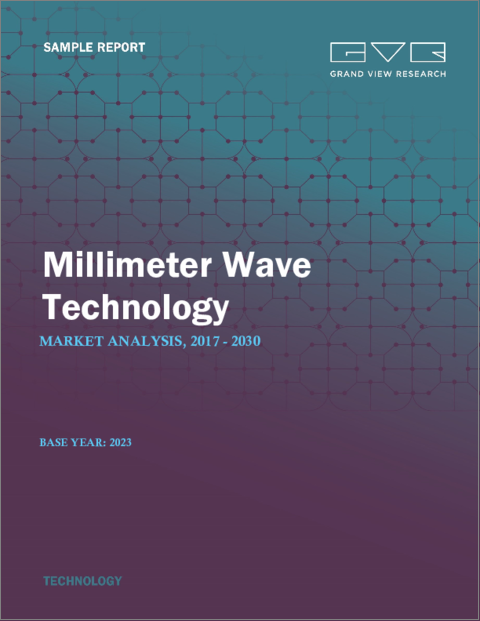 表紙：ミリ波技術の世界市場：市場規模、シェア、動向分析 - 製品別、コンポーネント別、 周波数帯域別、用途別、地域別、セグメント予測、2024～2030年