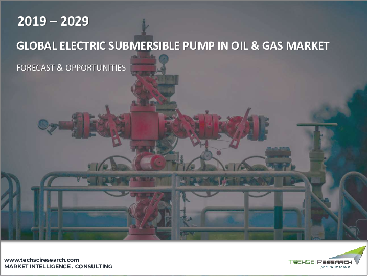 表紙：石油・ガス向けESP（電動水中ポンプ）市場 - 世界の産業規模、動向、機会、予測：用途別、動作別、地域別、競合別、2019年-2029年