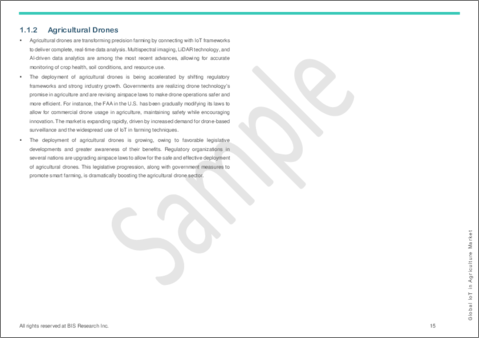 サンプル1：農業IoTの世界市場：用途・製品・国別の分析・予測 (2023～2033年)