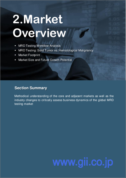 サンプル1：MRD検査市場 - 世界および地域の分析：技術・ターゲット検出・エンドユーザー・地域別の分析・予測 (2023-2033年)