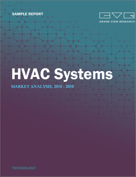 表紙：HVACシステムの市場規模、シェア、動向分析レポート：装置別、最終用途別、地域別、セグメント別予測、2024年～2030年