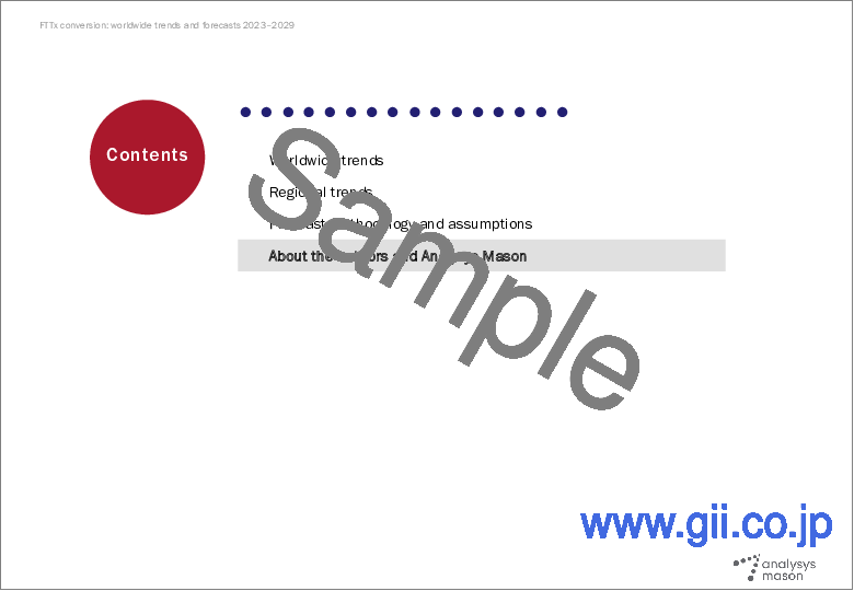 サンプル2：FTTx変換率：世界の動向と予測 (2023～2029年)