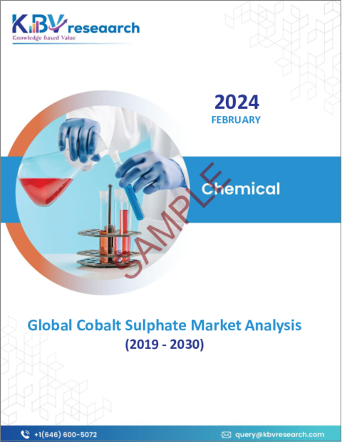 表紙：硫酸コバルトの世界市場：市場規模、シェア、動向分析 - 用途別、地域別展望、予測（2023～2030年）