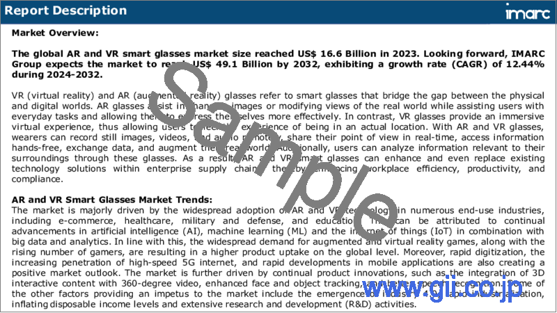 サンプル1：ARおよびVRスマートグラス市場レポート：タイプ、最終用途、地域別、2024-2032