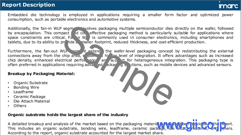 サンプル1：半導体パッケージング市場レポート：タイプ別、パッケージング材料別、技術別、エンドユーザー別、地域別、2024-2032