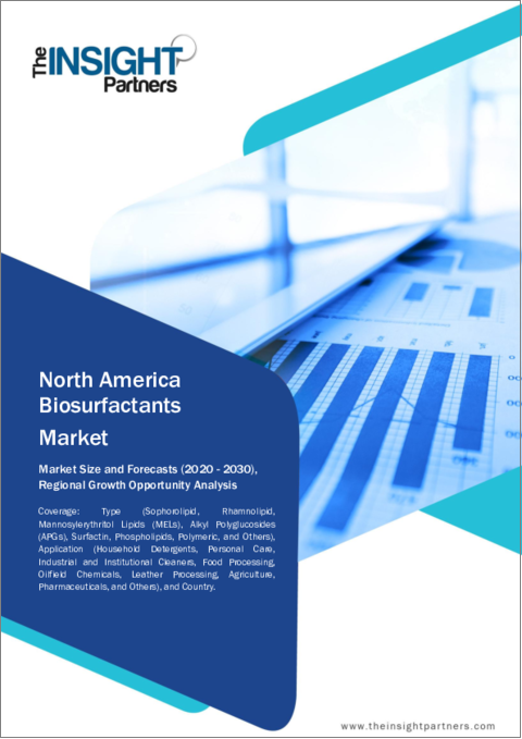 表紙：北米のバイオサーファクタント：2030年までの市場予測 - 地域別分析 - タイプ別、用途別