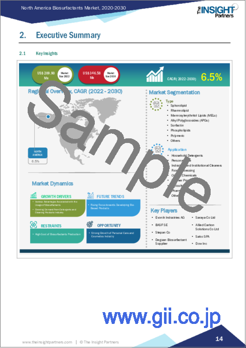サンプル1：北米のバイオサーファクタント：2030年までの市場予測 - 地域別分析 - タイプ別、用途別