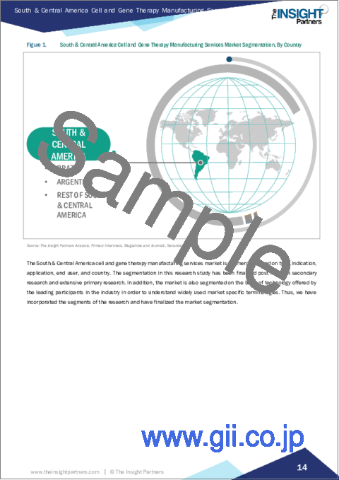 サンプル1：中南米の細胞・遺伝子治療向け製造サービス：2030年までの市場予測 - 地域別分析 - タイプ別、適応症別、用途別、エンドユーザー別