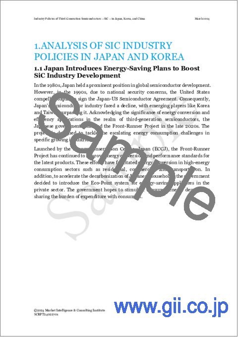 サンプル2：日本・韓国・中国における第3世代半導体 (SiC) の産業政策