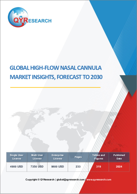表紙：高流量鼻カニューレの世界市場：洞察と予測（～2030年）