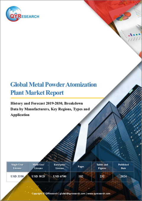 表紙：金属粉末微粒化プラントの世界市場：実績・予測 (2019～2030年)