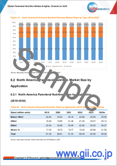 サンプル2：非経口栄養の世界市場の洞察と予測（～2030年）