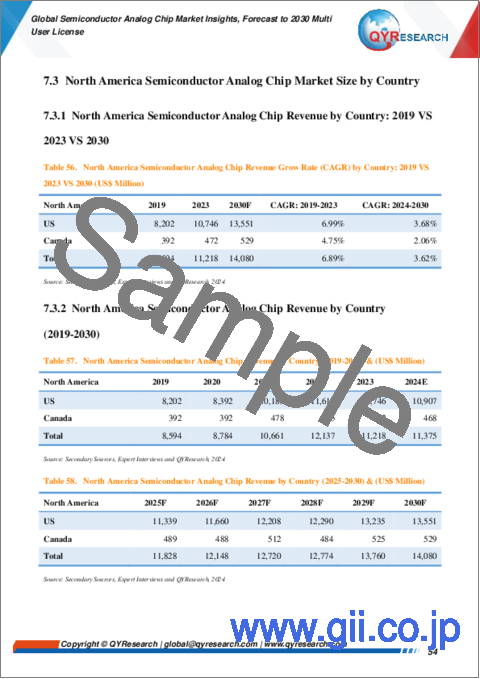 サンプル2：半導体アナログチップの世界市場の洞察と予測（～2030年）