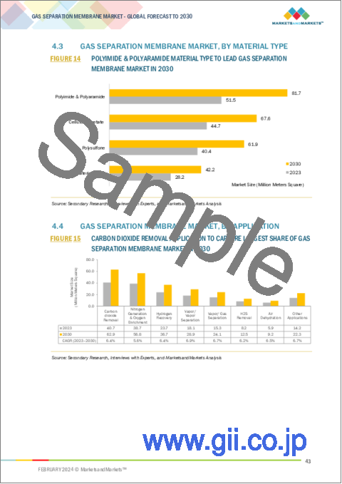 サンプル1：ガス分離膜の世界市場：モジュール別、材料タイプ別、用途別、地域別-2030年までの予測