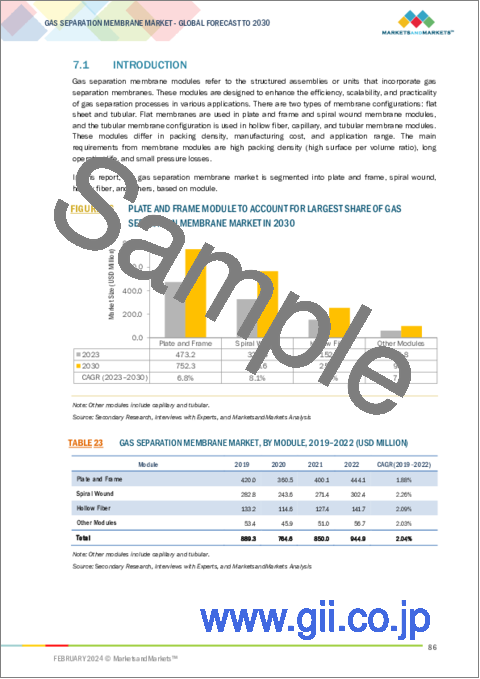 サンプル2：ガス分離膜の世界市場：モジュール別、材料タイプ別、用途別、地域別-2030年までの予測