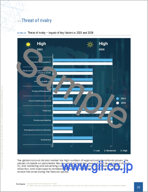 サンプル2：ココナッツアルコールの世界市場 2024-2028