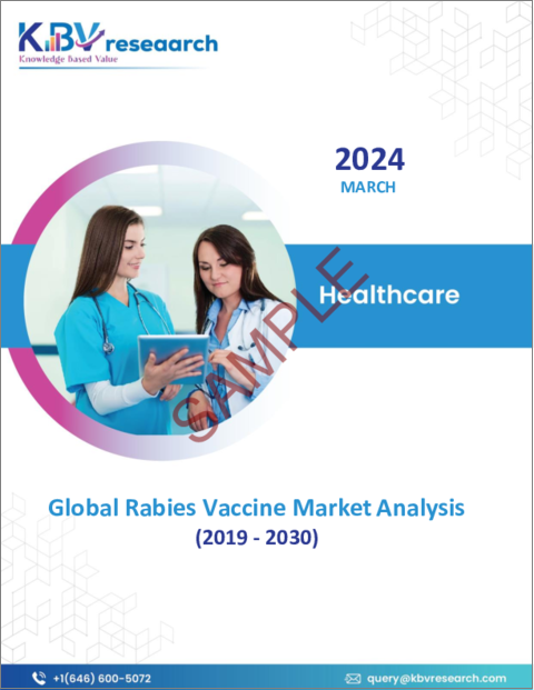 表紙：狂犬病ワクチンの世界市場規模、シェア、動向分析レポート：予防タイプ別、エンドユーザー別、用途別、製品タイプ別、地域別展望と予測、2023～2030年