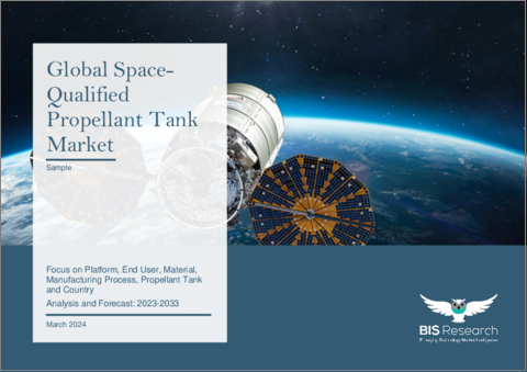 表紙：宇宙用推進剤タンクの世界市場：プラットフォーム別、エンドユーザー別、材質別、製造プロセス別、推進剤タンク別、国別 - 分析と予測 (2023-2033年)