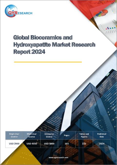 表紙：バイオセラミックスおよびハイドロキシアパタイトの世界市場：2024年