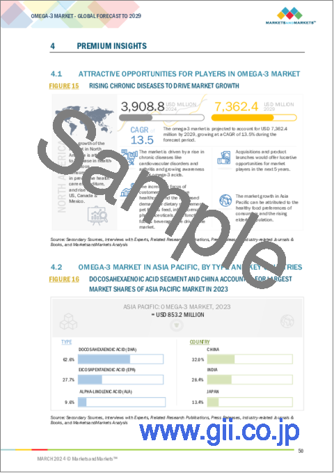 サンプル1：オメガ3の世界市場：タイプ別、用途別、由来別、地域別 - 予測（～2029年）