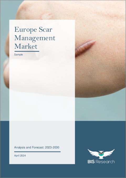 表紙：欧州の瘢痕管理市場：分析と予測（2023年～2030年）