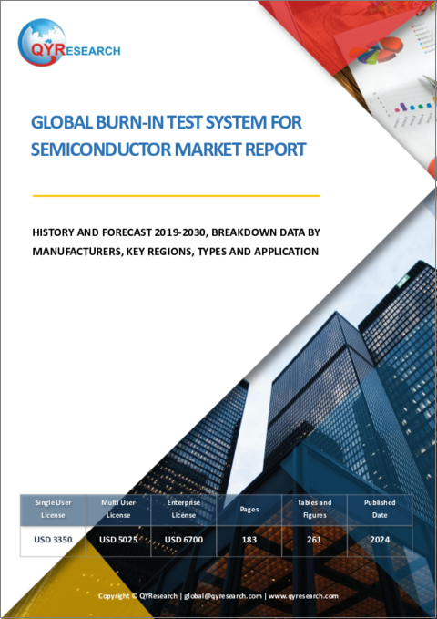 表紙：半導体用バーンインテストシステムの世界市場：実績と予測（2019年～2030年）