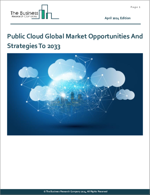 表紙：パブリッククラウドの世界市場：2033年までの機会と戦略
