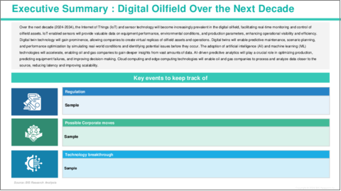 サンプル1：デジタル油田の世界市場：用途・ソリューション・プロセス・地域別の分析・予測 (2024-2034年)