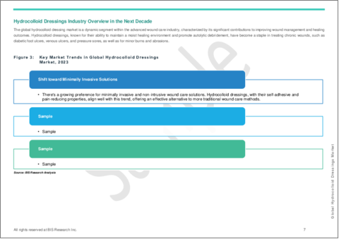 サンプル1：ハイドロコロイドドレッシング市場：世界および地域別分析：地域別・国別分析、競合情勢：分析と予測（2023年～2030年）