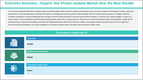 サンプル1：有機大豆タンパク質分離物の世界市場：用途別、形態別、抽出プロセス別、地域別：分析と予測（2024年～2034年）