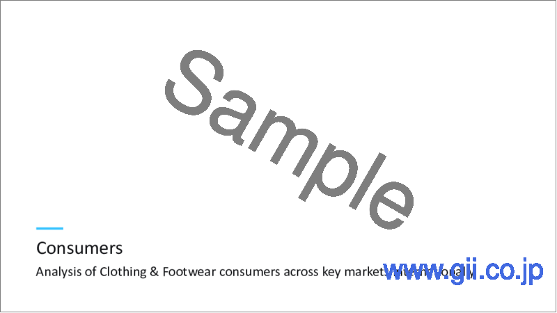 サンプル2：衣料品・フットウェアの世界市場 - 市場規模、動向、分析：地域/カテゴリ業績別、ブランド、予測（～2028年）