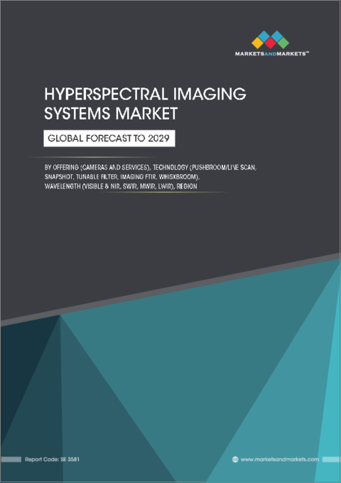 表紙：ハイパースペクトルイメージングシステムの世界市場：製品タイプ別、技術別、波長別、地域別 - 予測（～2029年）