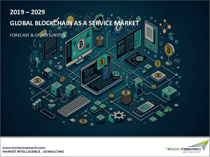 表紙：BaaS（Blockchain as a Service）市場- 世界の産業規模、シェア、動向、機会、および予測：コンポーネント別、エンドユーザー業界別、地域別、競合別、2019年～2029年