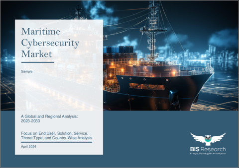 表紙：海事サイバーセキュリティ市場：世界および地域の分析：エンドユーザー・ソリューション・サービス・脅威タイプ・国別 (2023-2033年)
