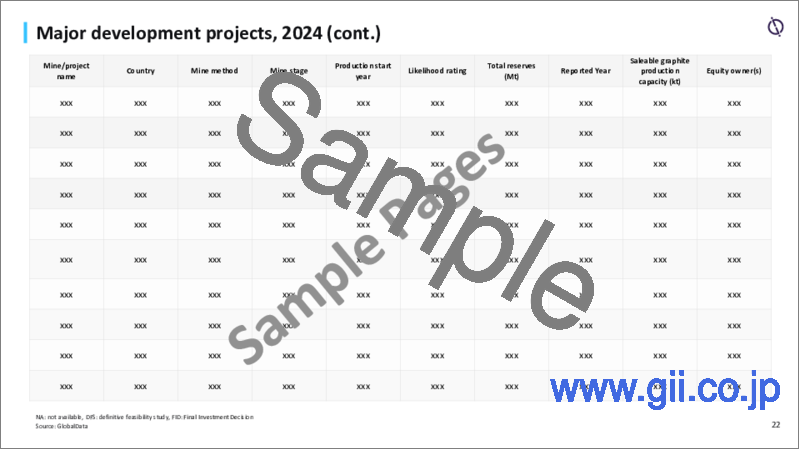 サンプル1：世界の黒鉛鉱業：～2030年（2024年最新版）